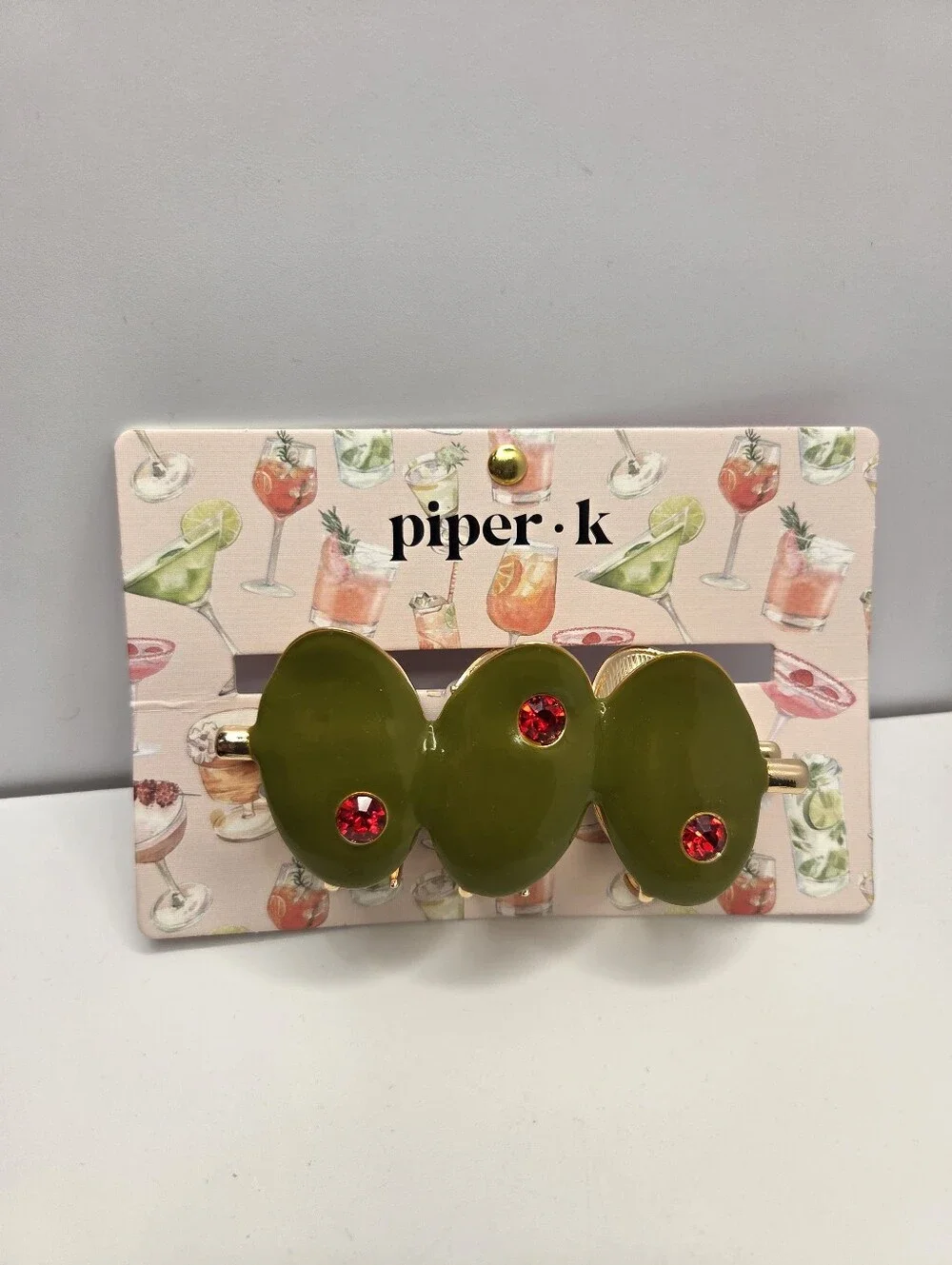 🫒▪️piper k ▪️Olive Green Hair Metal Claw Clip
